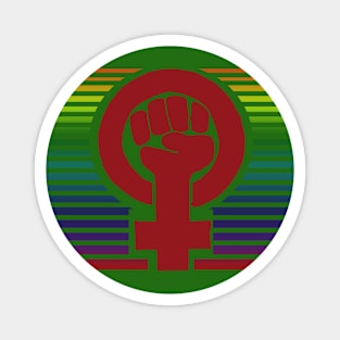 Rainbow feminist Magnet
